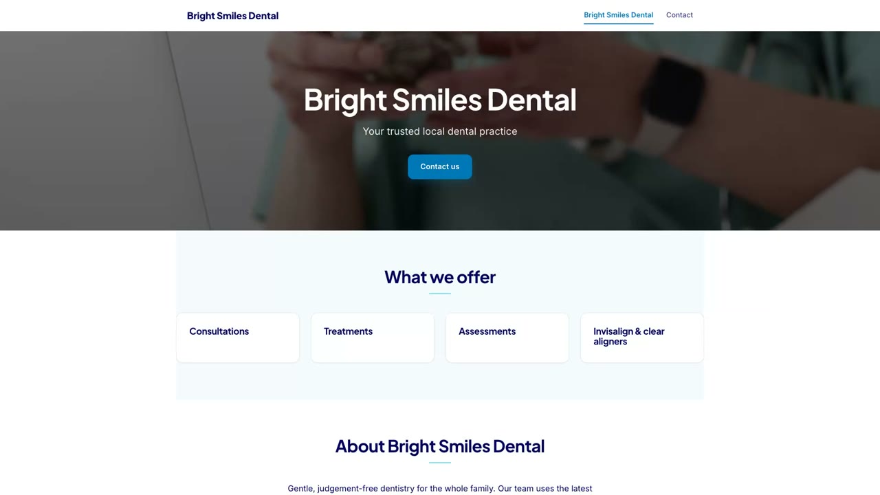 Bright Smiles Dental demo video