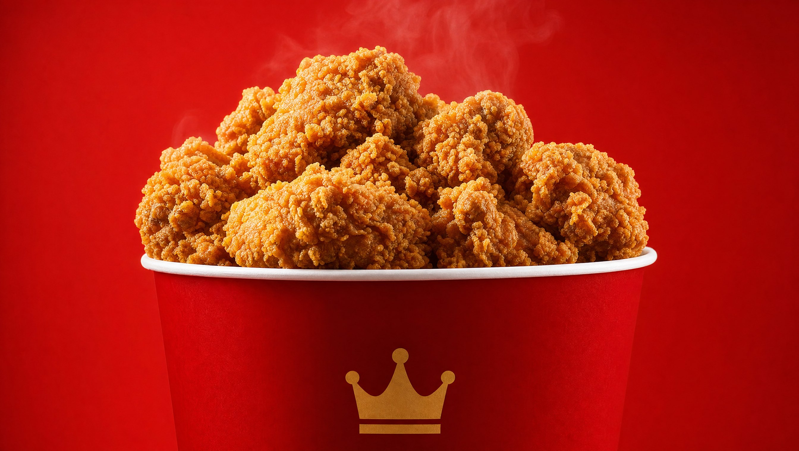 Golden fried chicken bucket